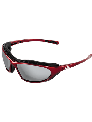 Steelhead® Silver Mirror Anti-Fog Lens, Shiny Red Frame Safety Glasses - LIMITED STOCK - BH13147AF
