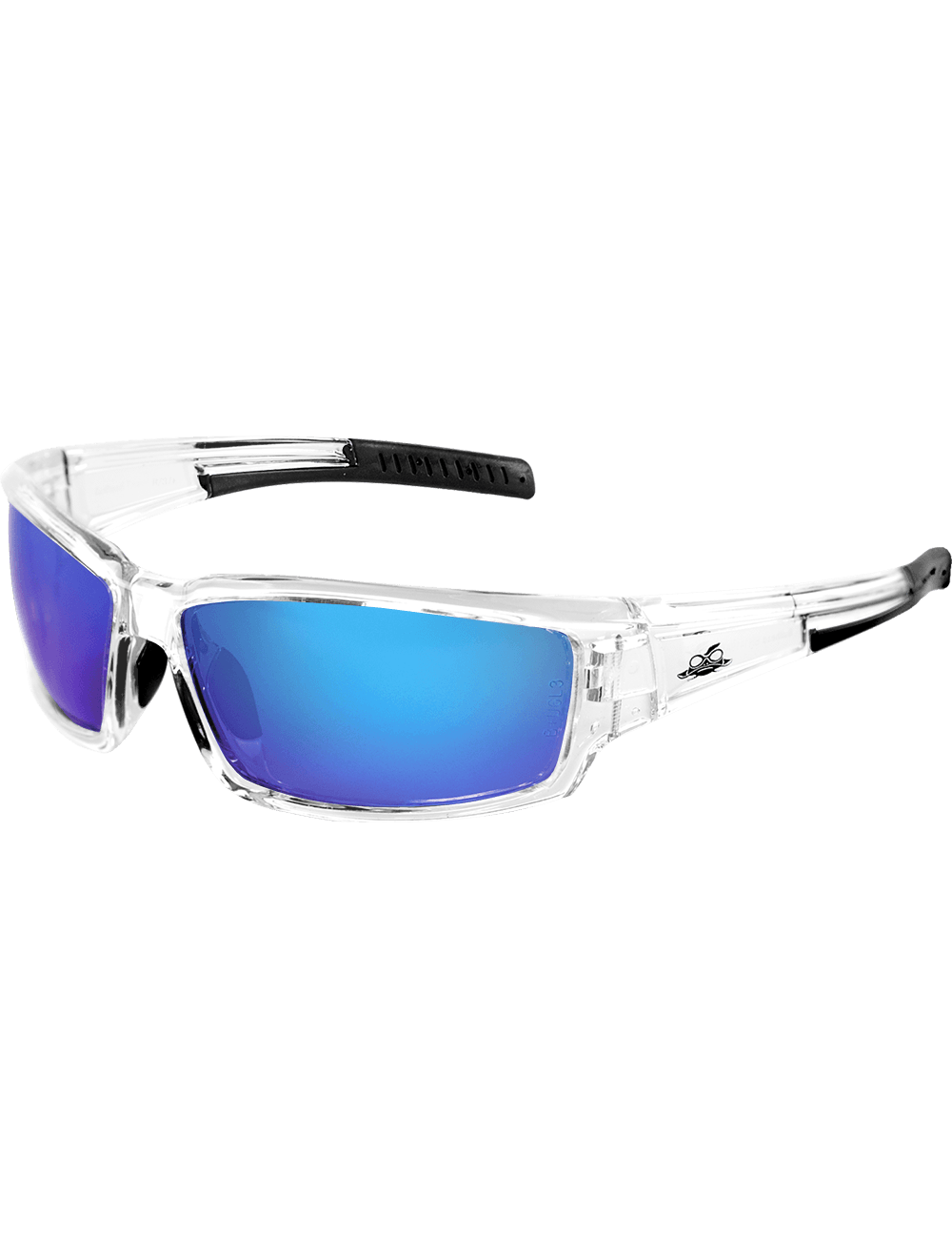 Maki® Blue Mirror Anti-Fog Lens, Crystal Clear Frame Safety Glasses - BH1419AF