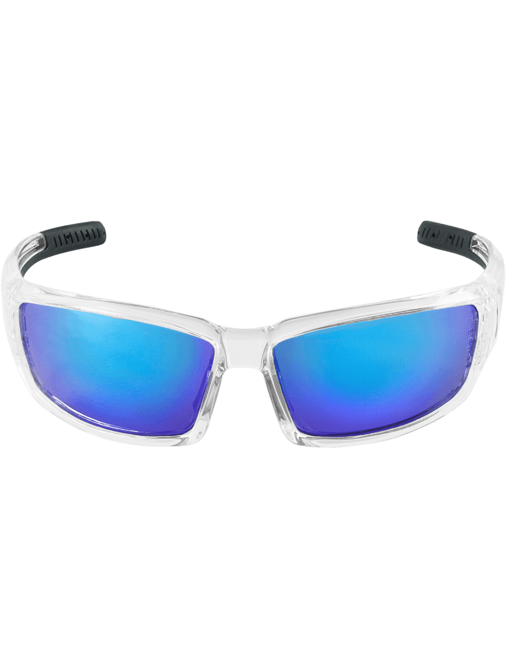 Maki® Blue Mirror Anti-Fog Lens, Crystal Clear Frame Safety Glasses - BH1419AF