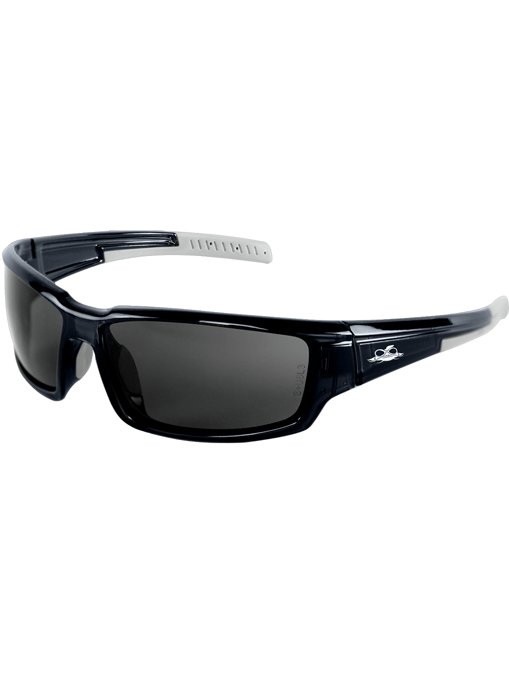 Maki® Smoke Anti-Fog Lens, Crystal Black Frame Safety Glasses - BH1433AF