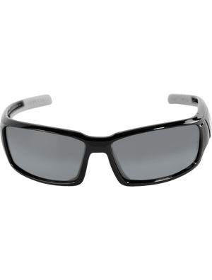 Maki® Silver Mirror Polarized Lens, Shiny Black Frame Safety Glasses - BH145712