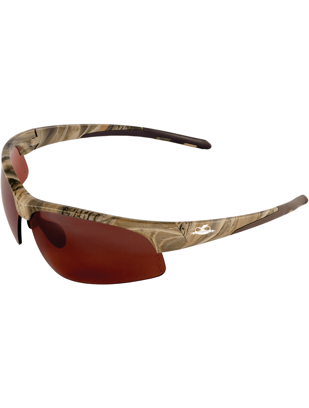 Wahoo® Brown Polarized Lens, Woodland Camouflage Frame Safety Glasses - BH161012