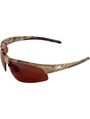 Wahoo® Brown Polarized Lens, Woodland Camouflage Frame Safety Glasses - BH161012