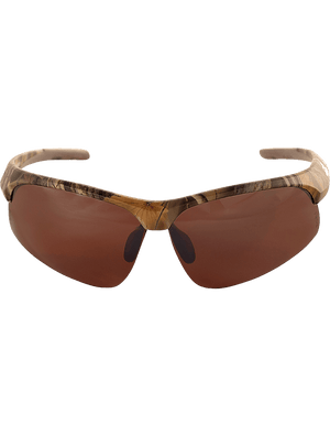 Wahoo® Brown Polarized Lens, Woodland Camouflage Frame Safety Glasses - BH161012