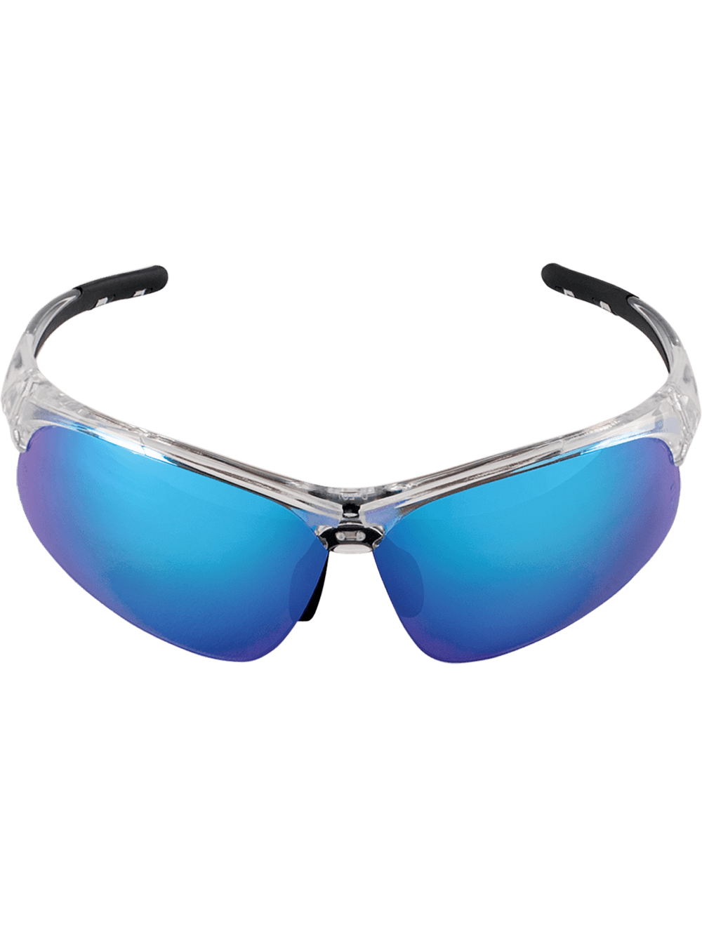 Wahoo® Blue Mirror Lens, Crystal Clear Frame Safety Glasses - BH1612