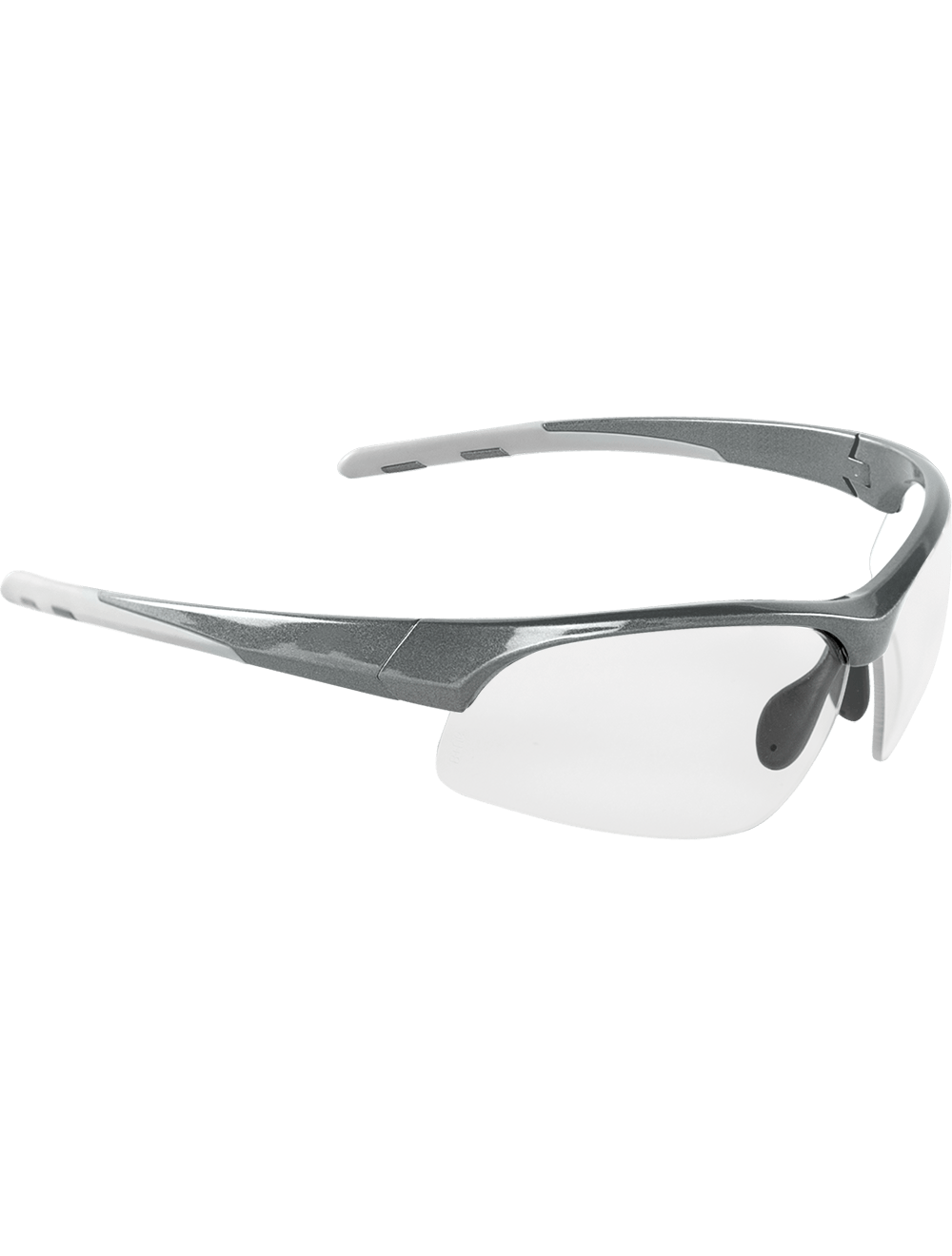 Wahoo® Clear Anti-Fog Lens, Shiny Pearl Gray Frame Safety Glasses - BH1691AF