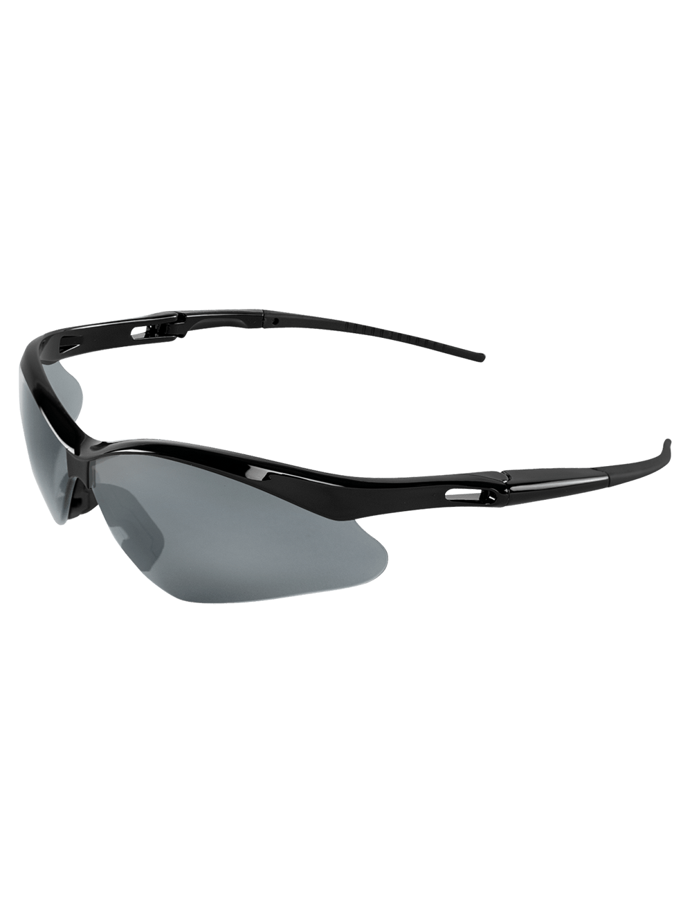 Spearfish® Silver Mirror Lens, Shiny Black Frame Safety Glasses - BH2257E