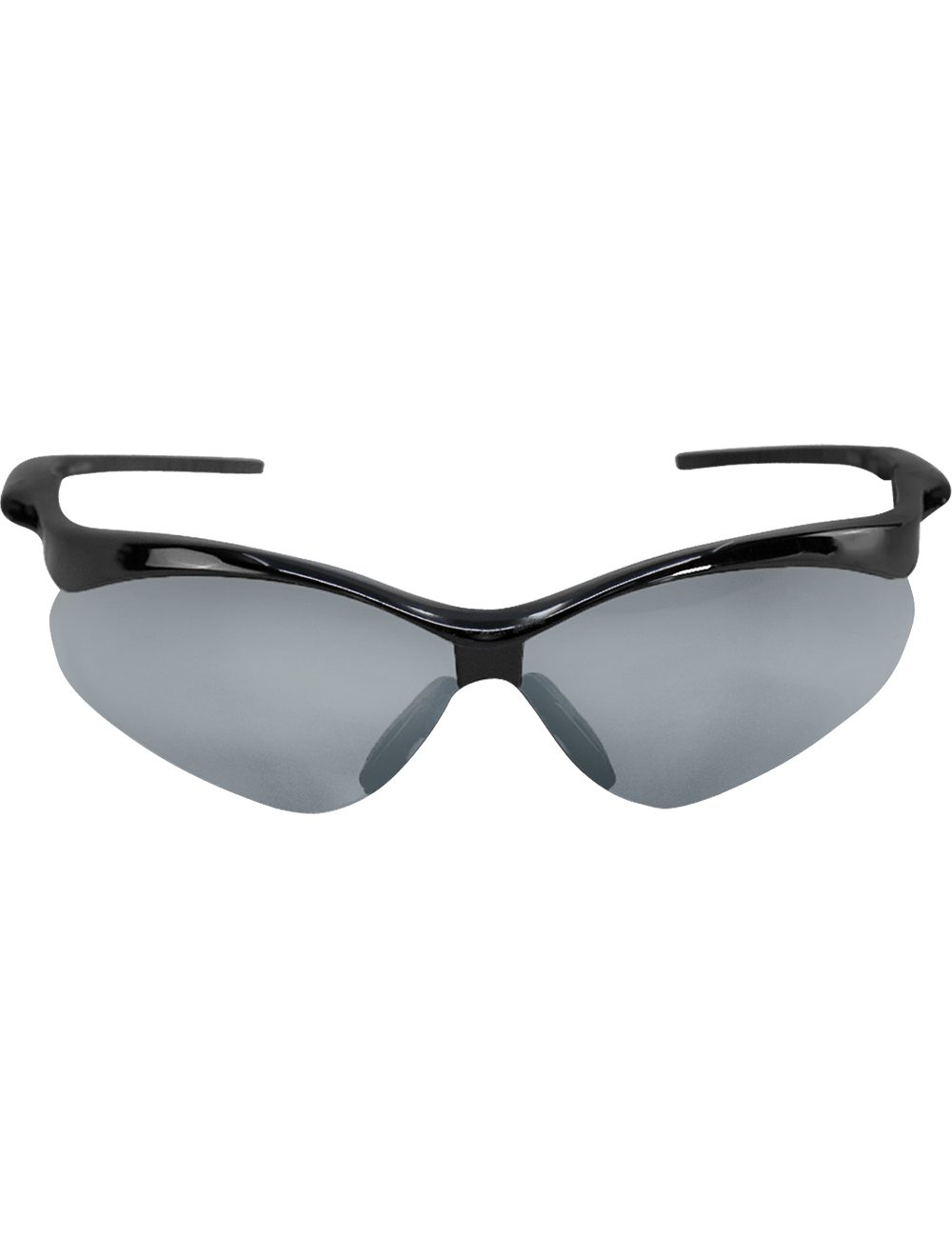 Spearfish® Silver Mirror Lens, Shiny Black Frame Safety Glasses - BH2257E
