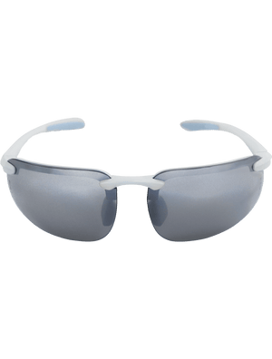 Swordfish®X Silver Mirror Lens, Shiny White Frame Safety Glasses - LIMITED STOCK - BH25187