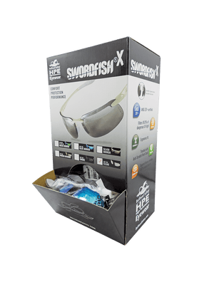 Swordfish®X Clear Anti-Fog Lens, Shiny Black Frame Safety Glasses - LIMITED STOCK - BH2551AF
