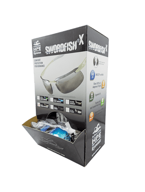 Swordfish®X Indoor/Outdoor Anti-Fog Lens, Shiny Black Frame Safety Glasses - LIMITED STOCK - BH2556AF