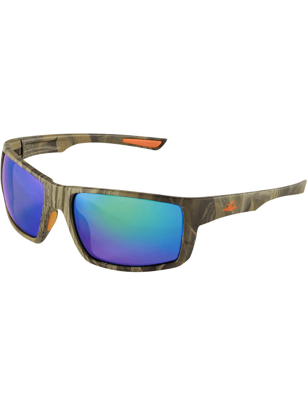 Sawfish™ Green Mirror Anti-Fog Lens, Woodland Camouflage Frame Safety Glasses - BH261016AF