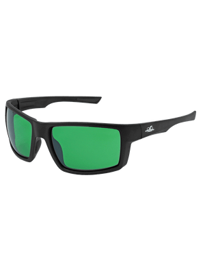 Sawfish™ Green LED Blocker Lens, Matte Black Frame Safety Glasses - BH26619