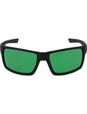 Sawfish™ Green LED Blocker Lens, Matte Black Frame Safety Glasses - BH26619