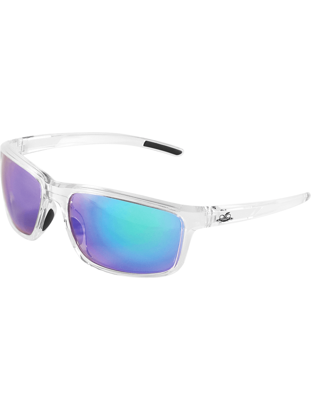 Pompano™ Green Mirror Anti-Fog Lens, Crystal Clear Frame Safety Glasses - BH27116AF