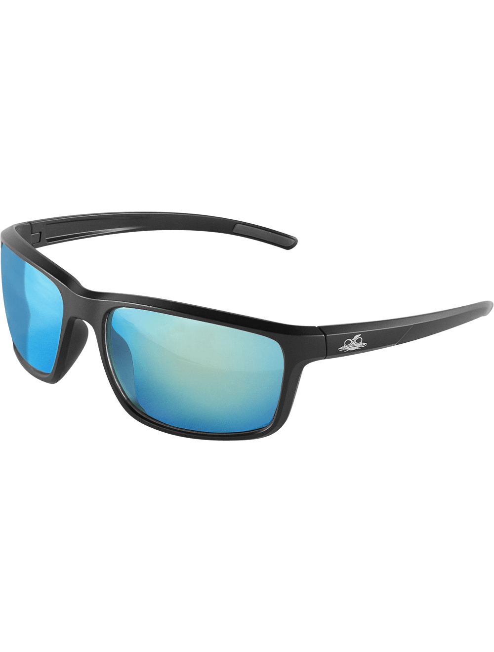 Pompano™ Ice Blue Mirror Performance Fog Technology Polarized Lens, Matte Black Frame Safety Glasses - BH2769PFT