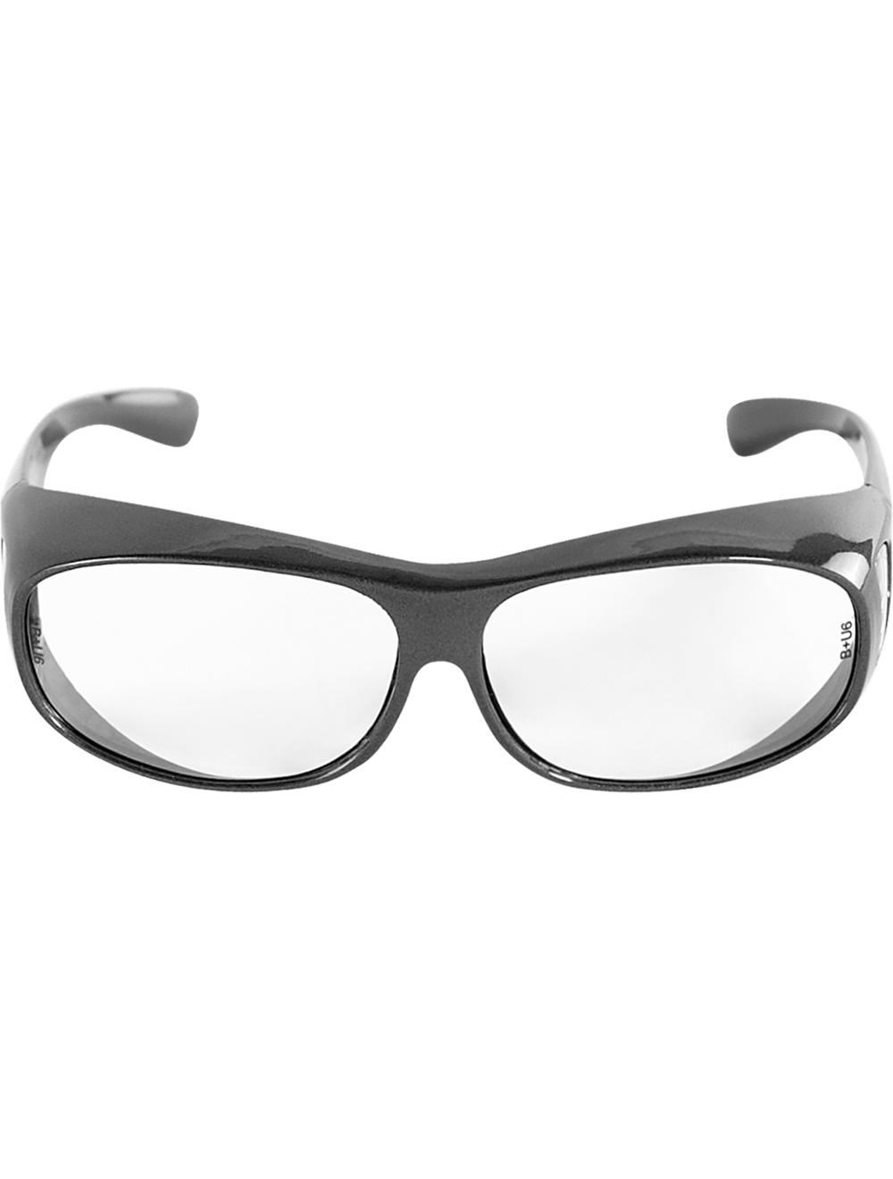 Over-the-Glass Clear Lens, Shiny Pearl Gray Frame Safety Glasses - BH291