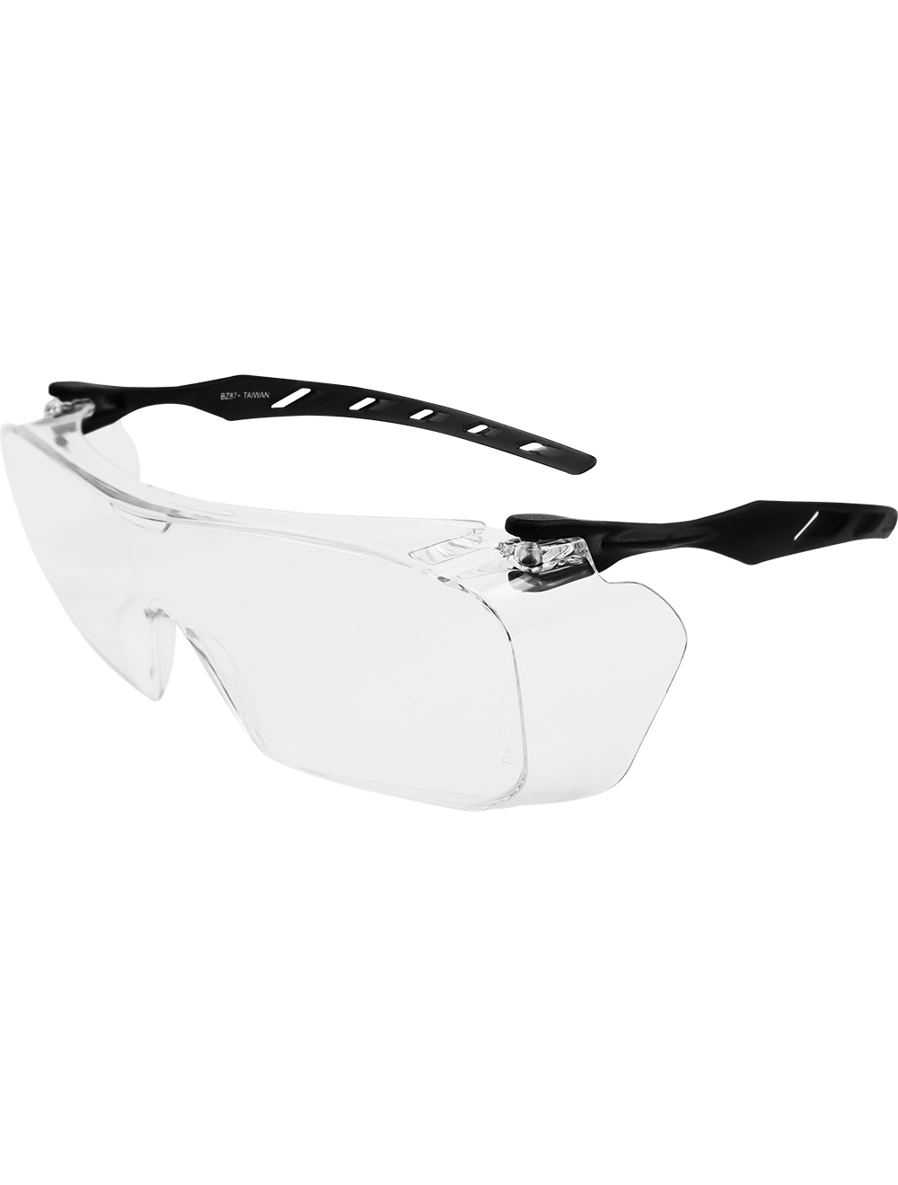 Over-The-Glass Clear Lens, Frosted Gray Frame Visitor Specs Safety Glasses - BH3131