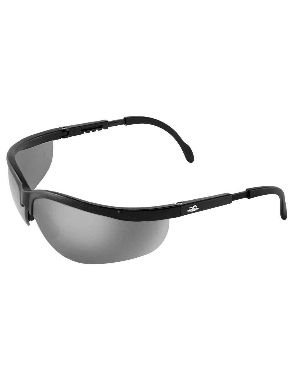 Picuda® Silver Mirror Lens, Matte Black Frame Safety Glasses - BH467