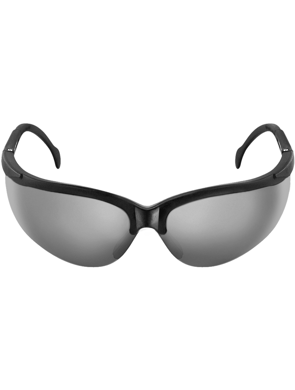 Picuda® Silver Mirror Lens, Matte Black Frame Safety Glasses - BH467