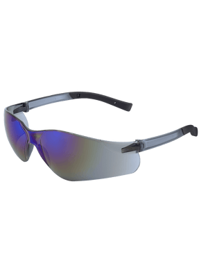 Pavon® Blue Mirror Lens, Frosted Black Frame Safety Glasses - BH549