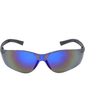 Pavon® Blue Mirror Lens, Frosted Black Frame Safety Glasses - BH549