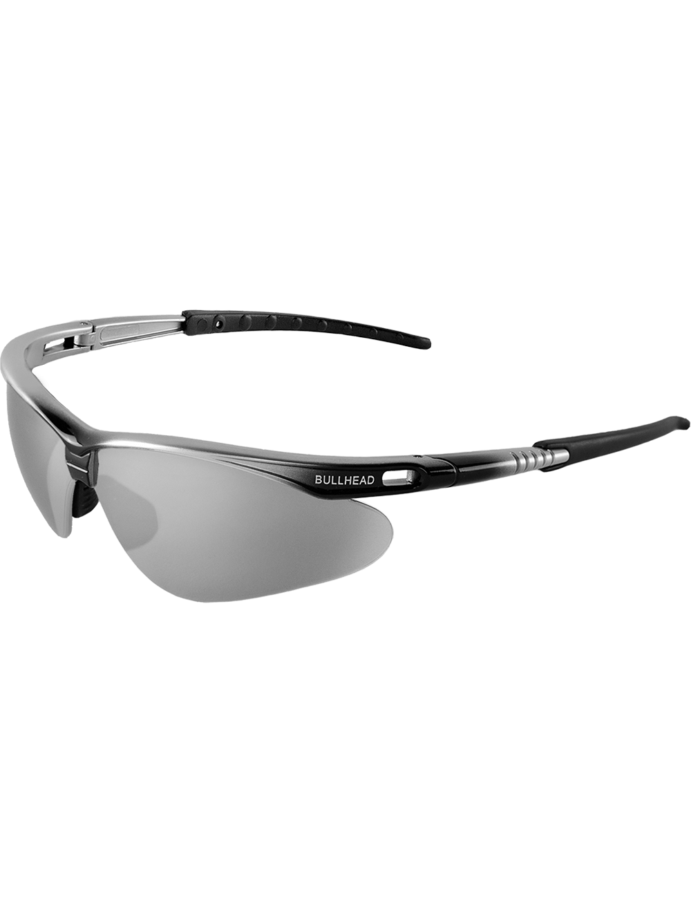 Stinger® Silver Mirror Lens, Shiny Black to Silver Frame Safety Glasses - BH6117
