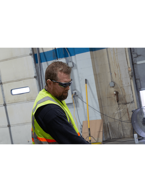 Stinger® Silver Mirror Lens, Shiny Black to Silver Frame Safety Glasses - BH6117