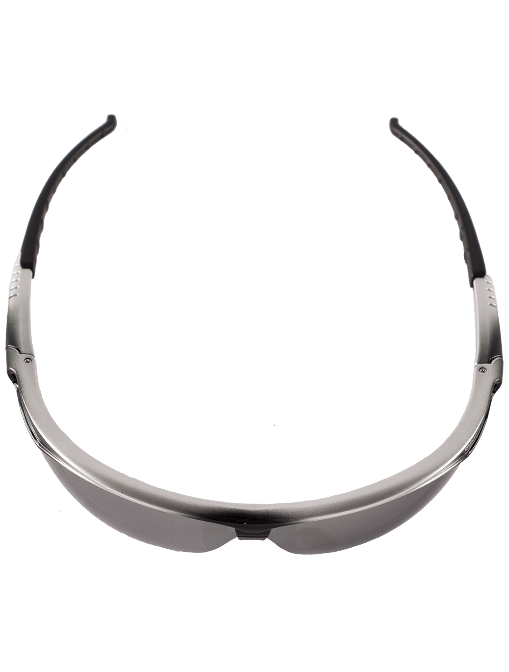 Stinger® Silver Mirror Lens, Shiny Black to Silver Frame Safety Glasses - BH6117