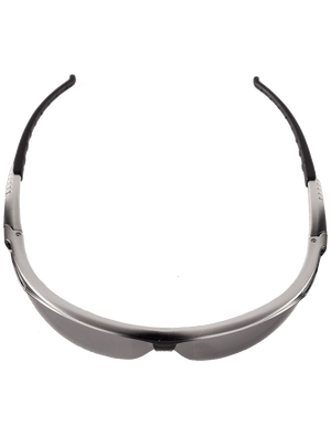Stinger® Silver Mirror Lens, Shiny Black to Silver Frame Safety Glasses - BH6117