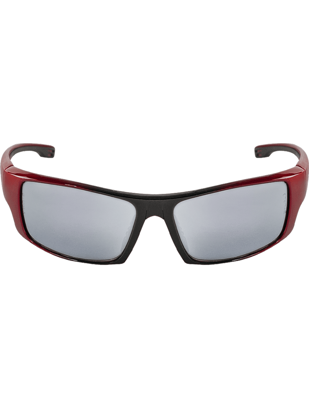 Dorado® Silver Mirror Lens, Red to Black Frame Safety Glasses - BH9117