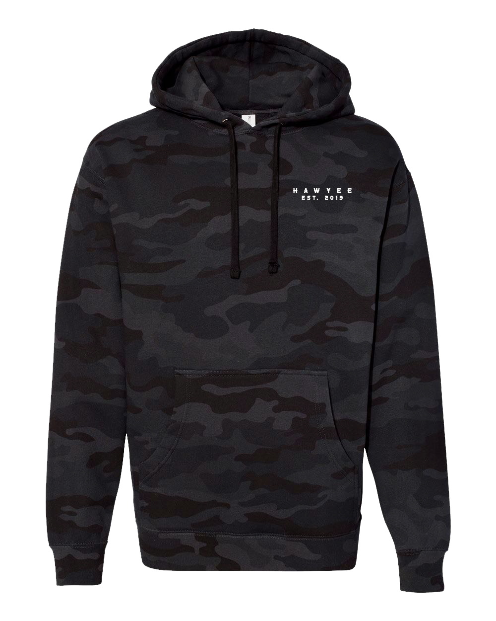 HEAVYWEIGHT HOODIE - BLACK & GREY CAMO