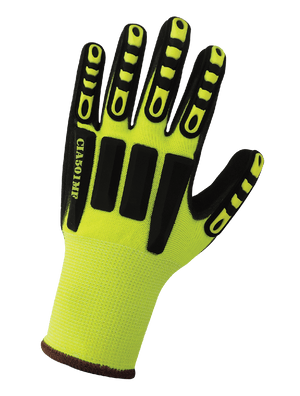 Vise Gripster® C.I.A. High-Visibility Double Mach Finish Nitrile Coated Impact Gloves with Cut, Impact, Abrasion, and Puncture Resistance - CIA501MF