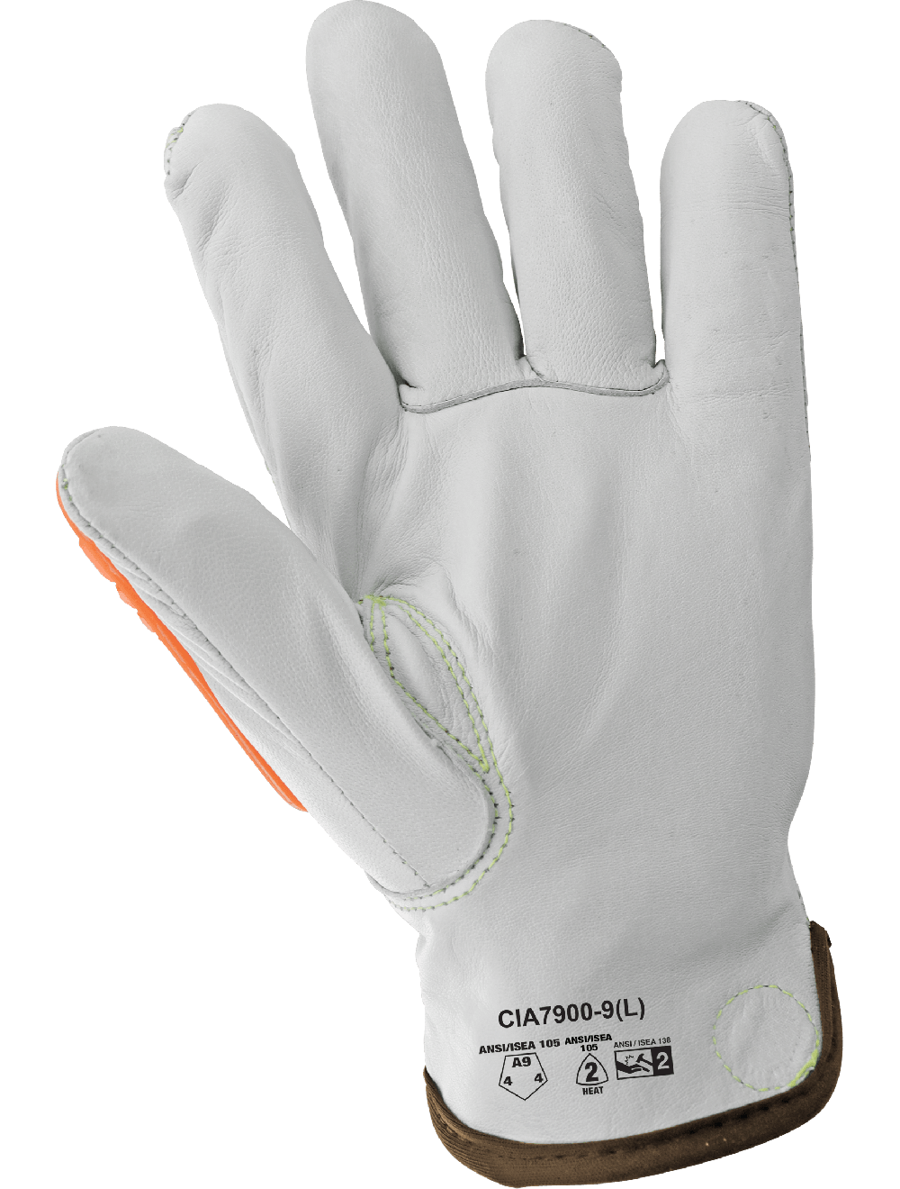 High-Visibility Cut, Impact, Oil, and Water-Resistant Premium Leather Drivers Gloves - CIA7900