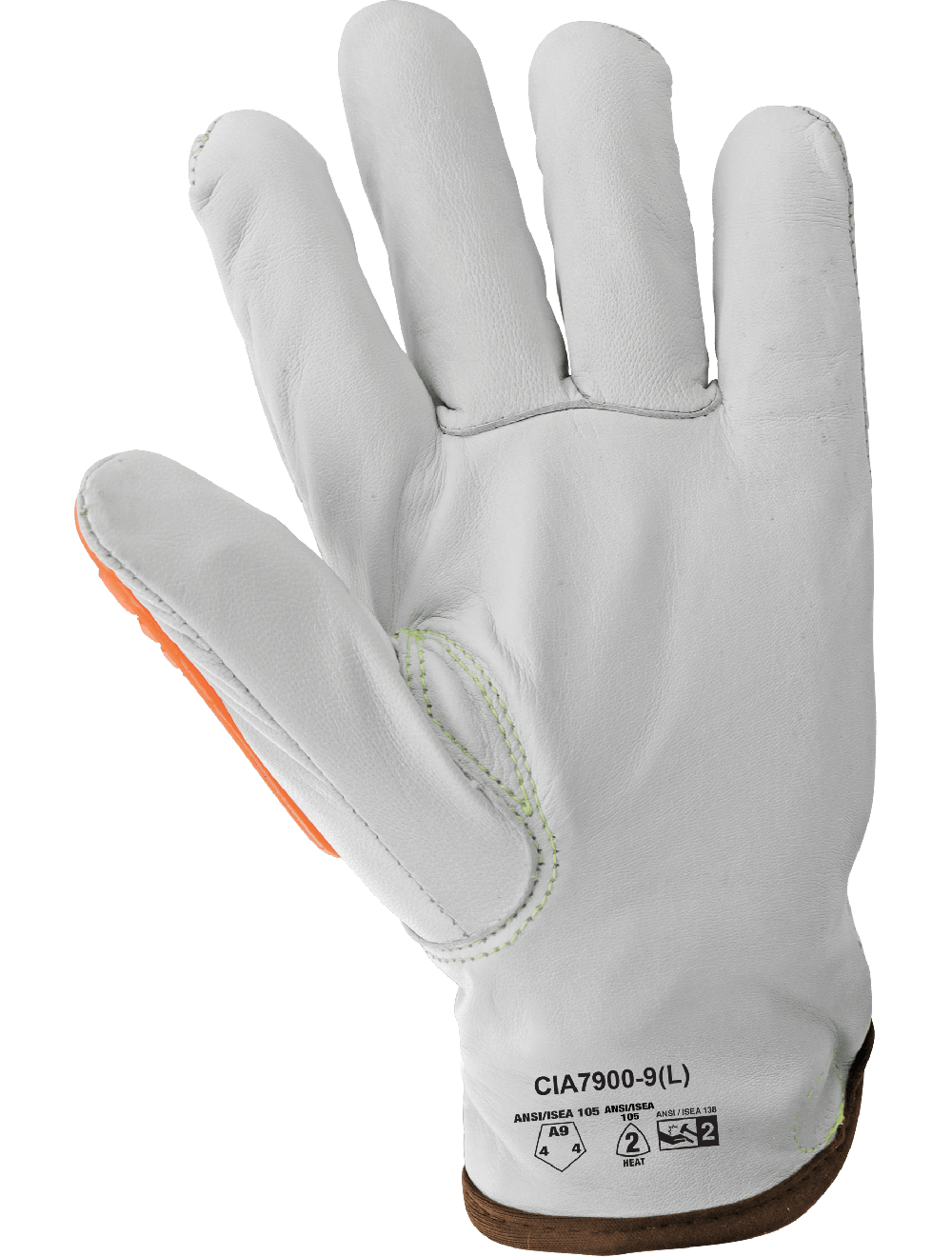 High-Visibility Cut, Impact, Oil, and Water-Resistant Premium Leather Drivers Gloves - CIA7900