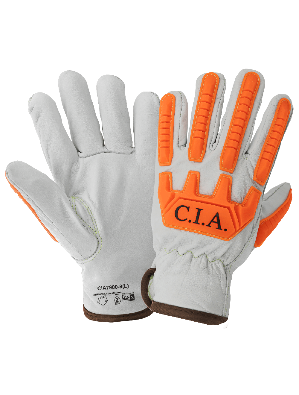 High-Visibility Cut, Impact, Oil, and Water-Resistant Premium Leather Drivers Gloves - CIA7900