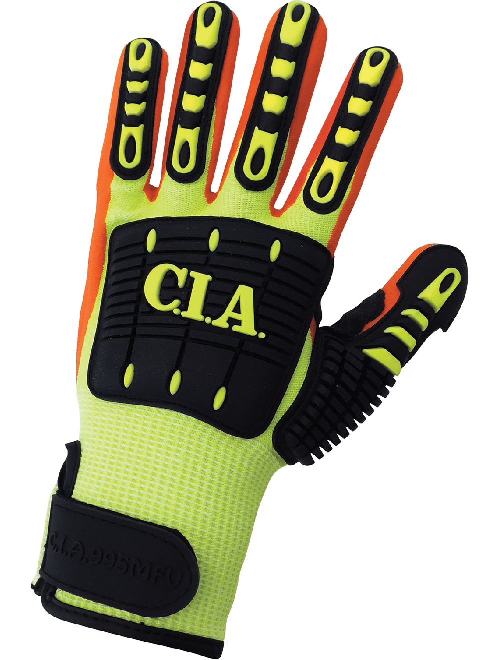Vise Gripster® C.I.A. Cut, Abrasion, Puncture, and Impact Resistant Mach Finish Nitrile-Coated Palm High-Visibility Gloves - CIA995MFV