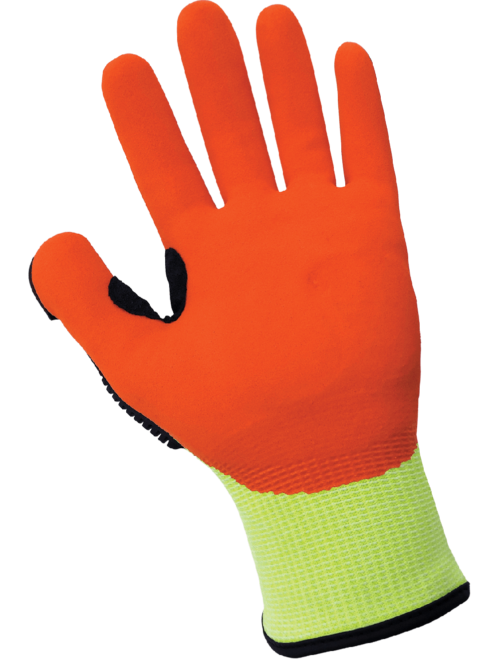 Vise Gripster® C.I.A. Cut, Abrasion, Puncture, and Impact Resistant Mach Finish Nitrile-Coated Palm High-Visibility Gloves - CIA995MFV