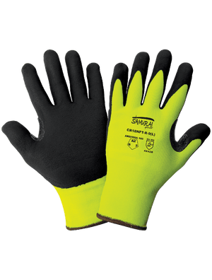 Samurai Glove® High-Visibility Cut, Abrasion, and Puncture Resistant Tuffalene® UHMWPE Gloves with Reinforced Thumb Crotch - CR18NFT-R