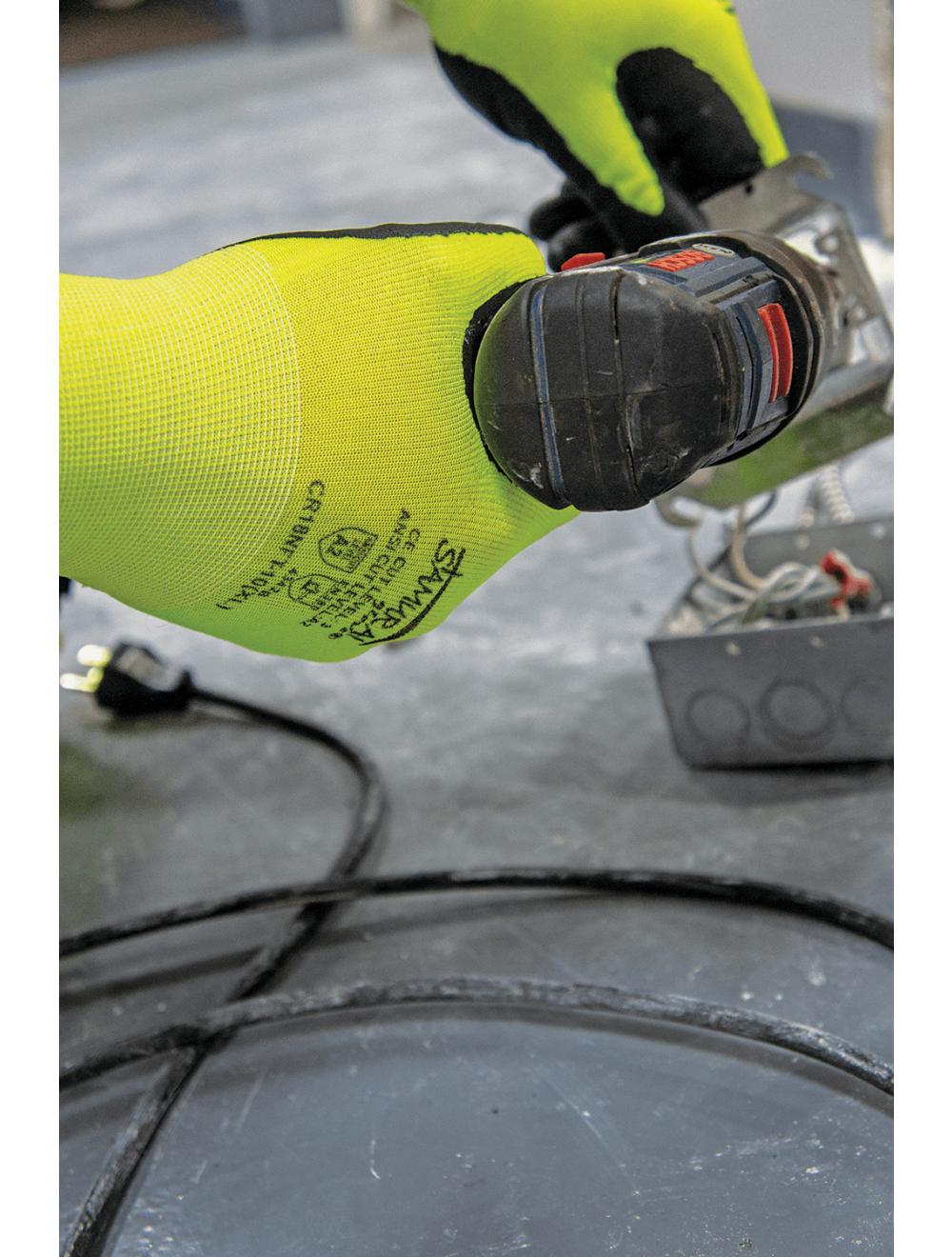 Samurai Glove® High-Visibility Cut, Abrasion, and Puncture Resistant Tuffalene® UHMWPE Anti-Static/Electrostatic Gloves - CR18NFT