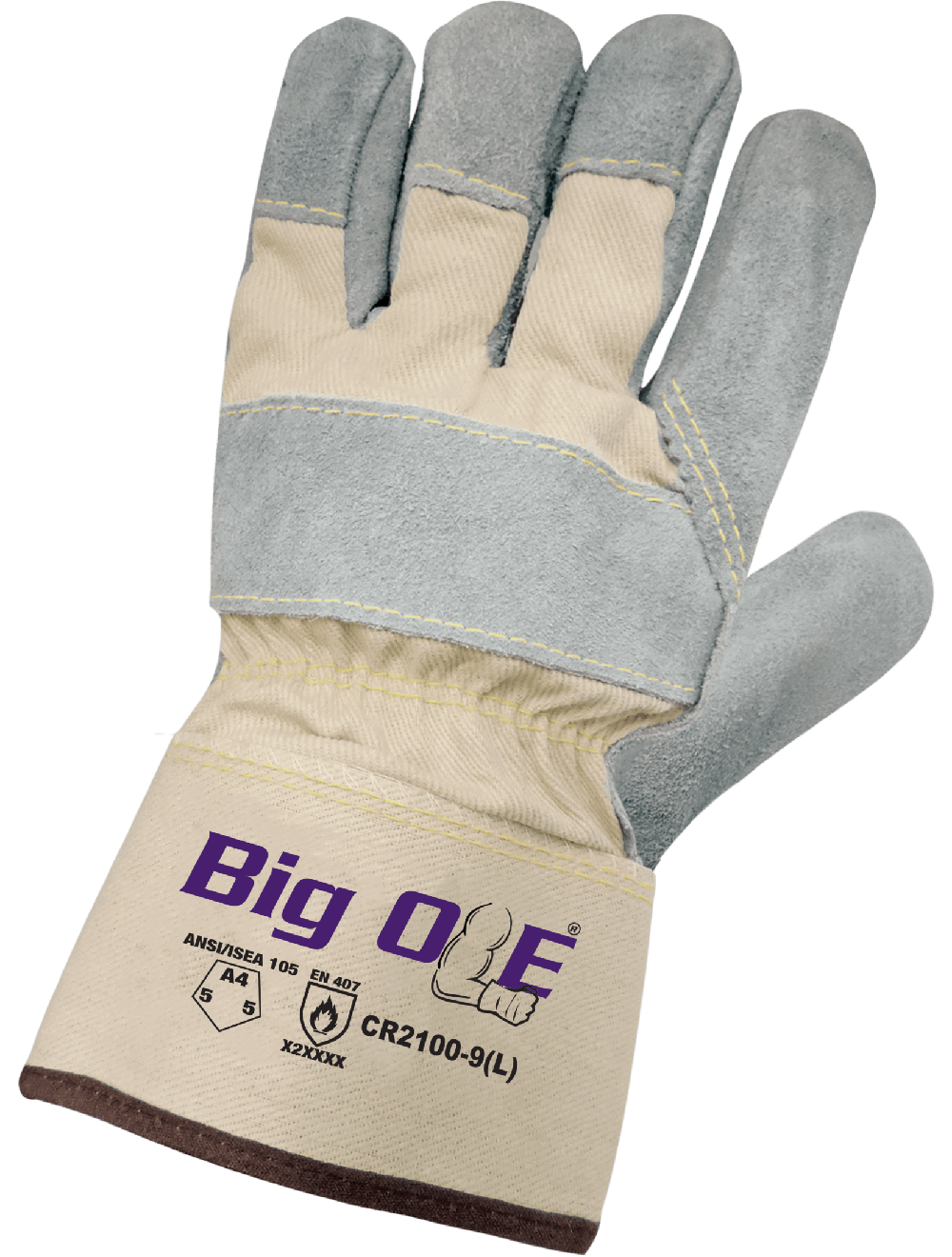 Big Ole® Cut, Abrasion, and Puncture Resistant Premium Leather Palm Gloves - CR2100