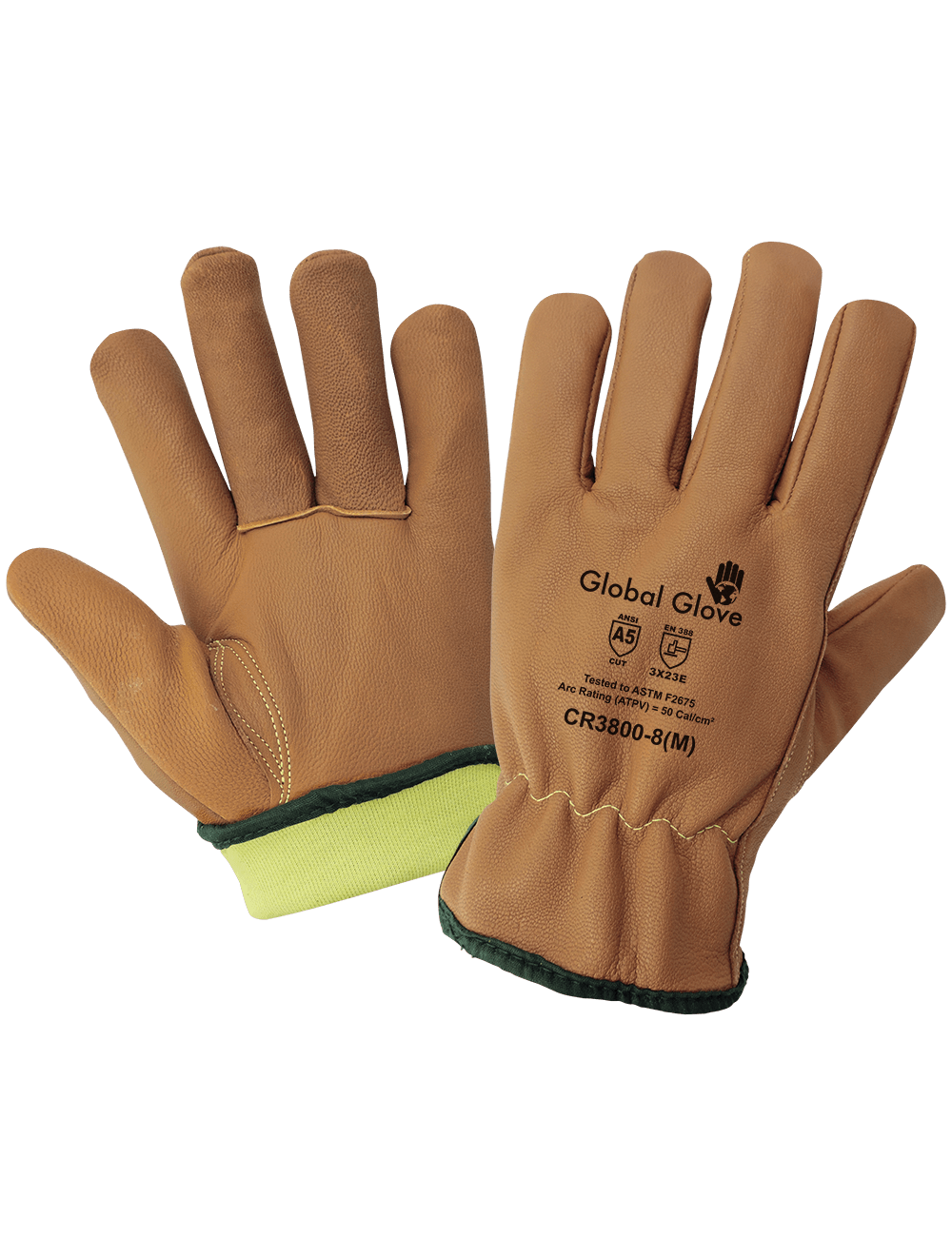 Oil, Water, Cut, Abrasion, Puncture, and Flame Resistant Grain Goatskin Gloves - CR3800