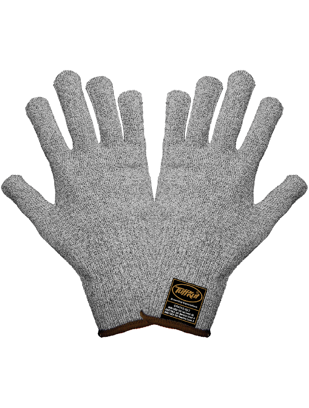 Samurai Glove® Seamless Salt-and-Pepper TuffKut® FDA Compliant Cut Resistant Uncoated Gloves - CR411G