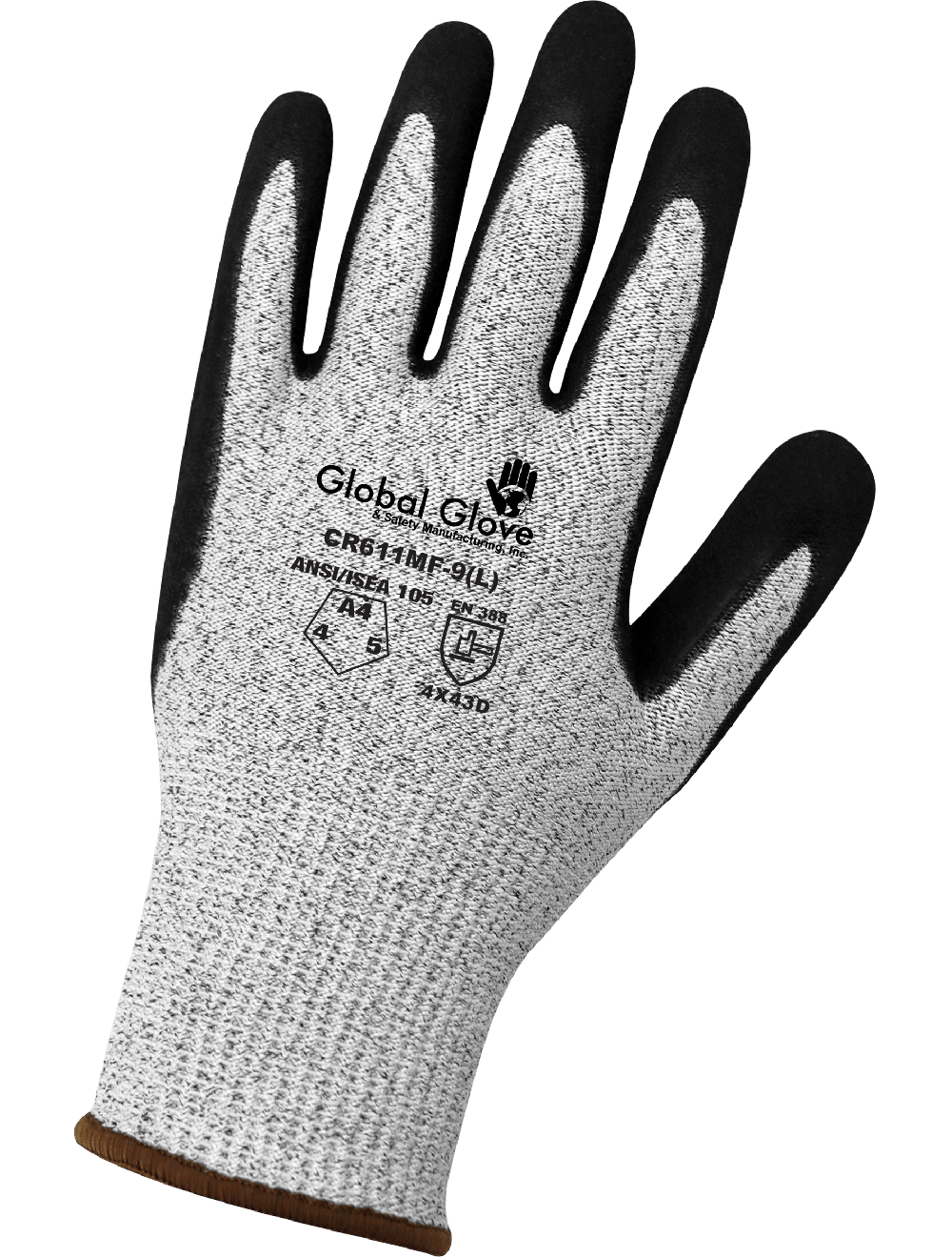 Cut Resistant Mach Finish Nitrile Double-Coated Gloves - CR611MF