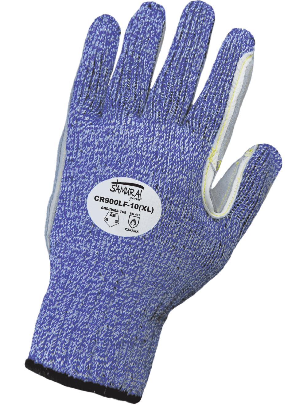 Samurai Glove® Cut, Abrasion, and Puncture Resistant Tuffalene® Gloves with Reinforced Premium Cowhide Leather Palm - CR900LF