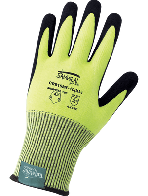 Samurai Glove® High-Visibility Cut, Abrasion, and Puncture Resistant Gloves Made with Tuffalene® Platinum - CR915MF