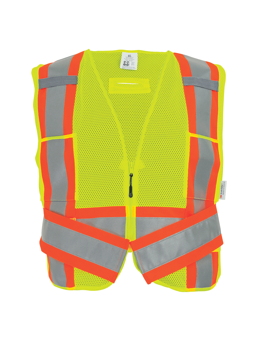 FrogWear® HV High-Visibility Mesh Polyester Adjustable Vest - GLO-002ADJ