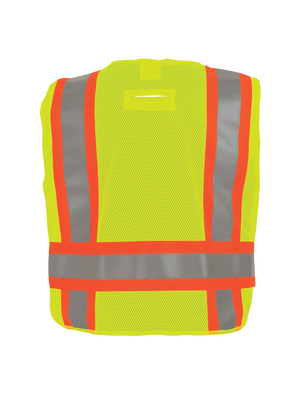 FrogWear® HV High-Visibility Mesh Polyester Adjustable Vest - GLO-002ADJ