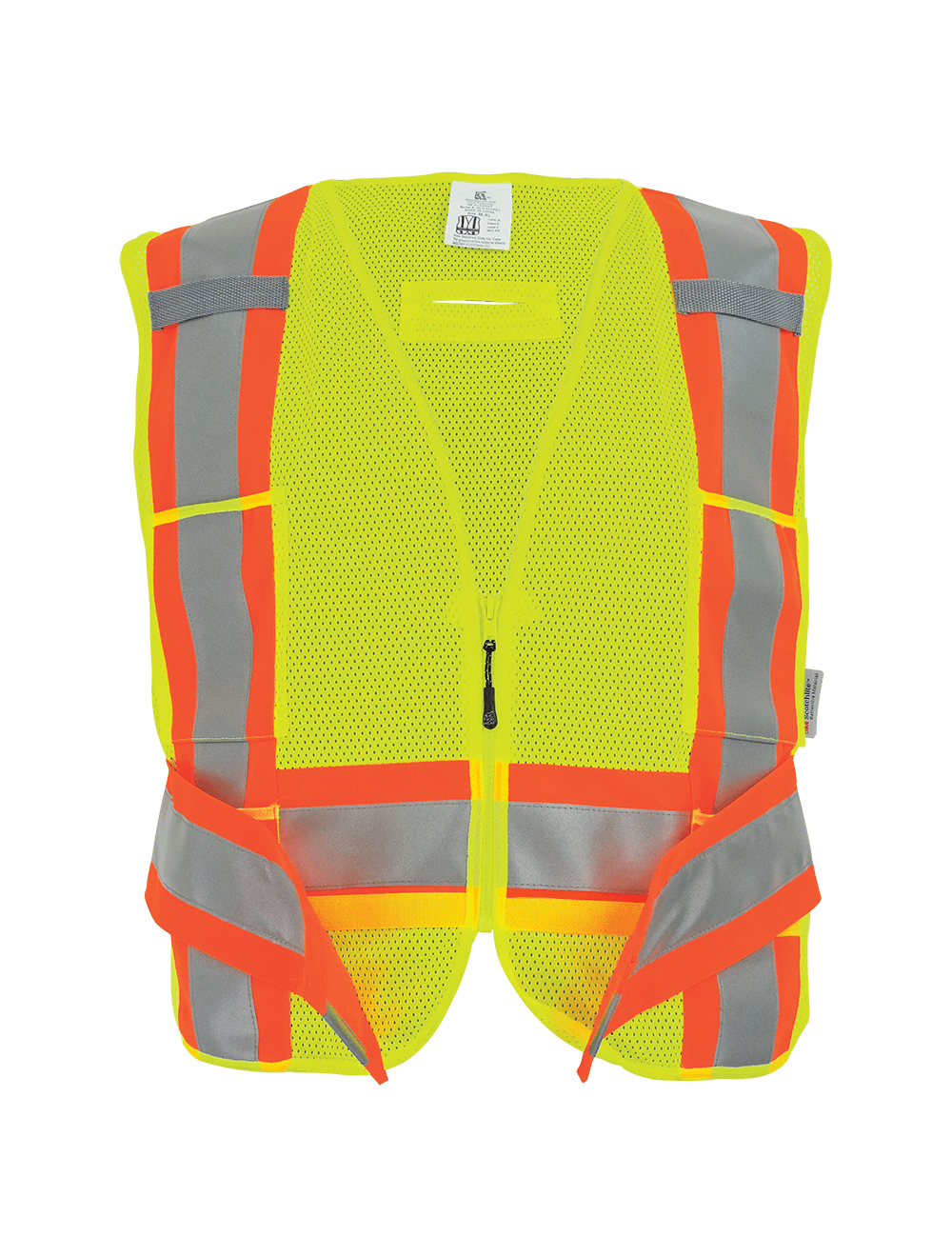 FrogWear® HV High-Visibility Mesh Polyester Adjustable Vest - GLO-002ADJ