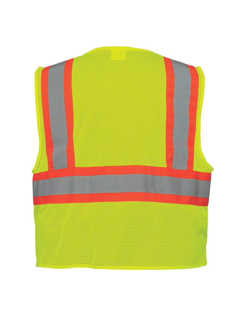 FrogWear® HV Yellow/Green Lightweight Mesh Vest with Orange Contrasting Trim - GLO-002V
